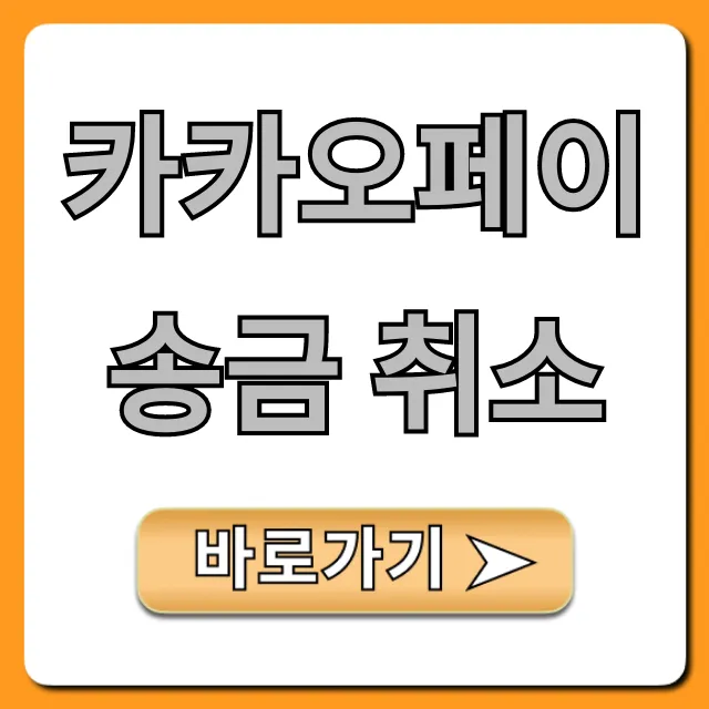 카카오페이 송금 취소 1분만에 하는 법 꿀팁