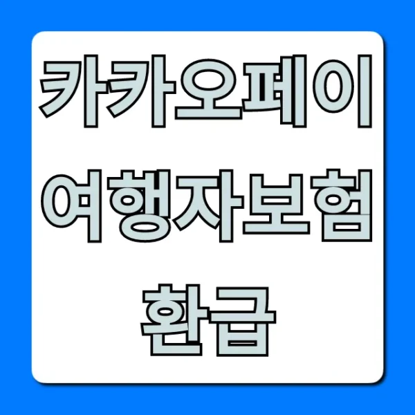카카오페이 여행자보험 환급, 신청 방법 & 기간 완벽 가이드
