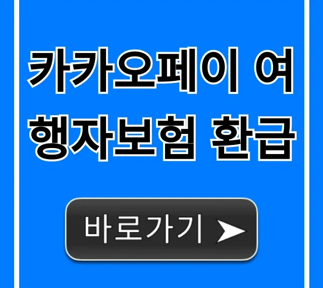 카카오페이 여행자보험 환급 총정리 및 신청 꿀팁