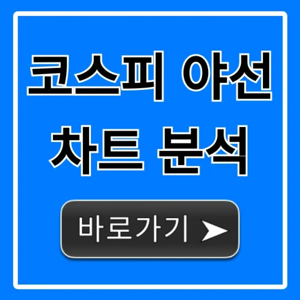 코스피 야선 차트 분석, 밤사이 주가 움직임 완벽 예측!