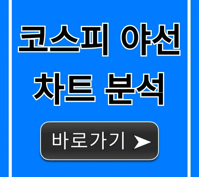 코스피 야선 차트 분석, 밤사이 주가 움직임 완벽 예측!