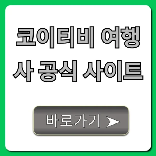 코이티비 여행사 공식 사이트 예약 총정리