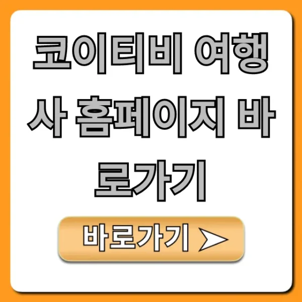 코이티비 여행사 홈페이지 바로가기: 예약 및 투어 조회 꿀팁