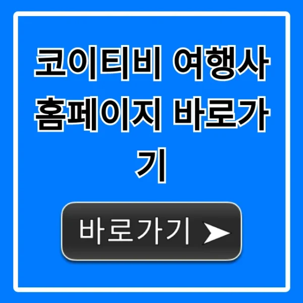 코이티비 여행사 홈페이지 바로가기: 예약 상품 총정리