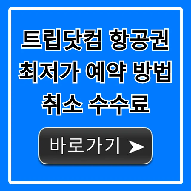 트립닷컴 항공권 최저가 예약 방법 취소 수수료 꿀팁 총정리