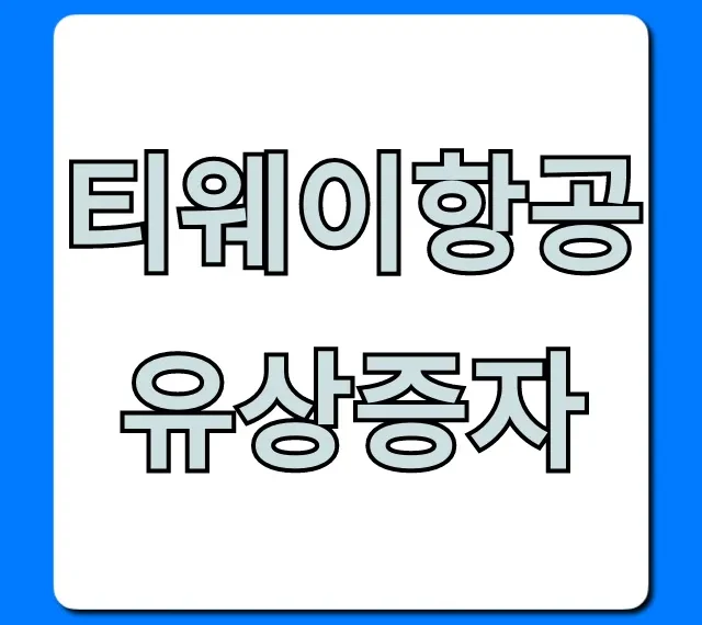 티웨이항공 유상증자 주가 전망과 청약 총정리