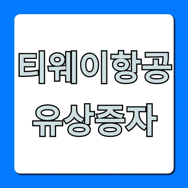 티웨이항공 유상증자 주가 전망과 청약 총정리