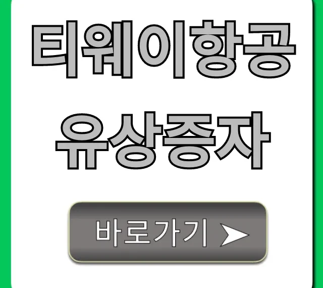 티웨이항공 유상증자 청약 일정 총정리