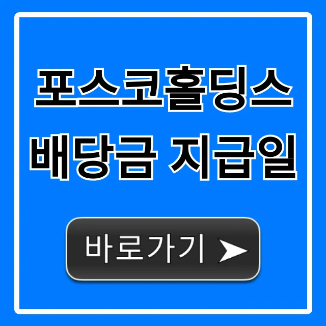 포스코홀딩스 배당금 지급일, 배당조회 총정리 포스코홀딩스 배당금 지급일, 배당조회 총정리