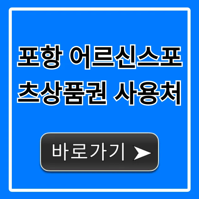 포항 어르신스포츠상품권 사용처 총정리 포항 어르신스포츠상품권 사용처 총정리