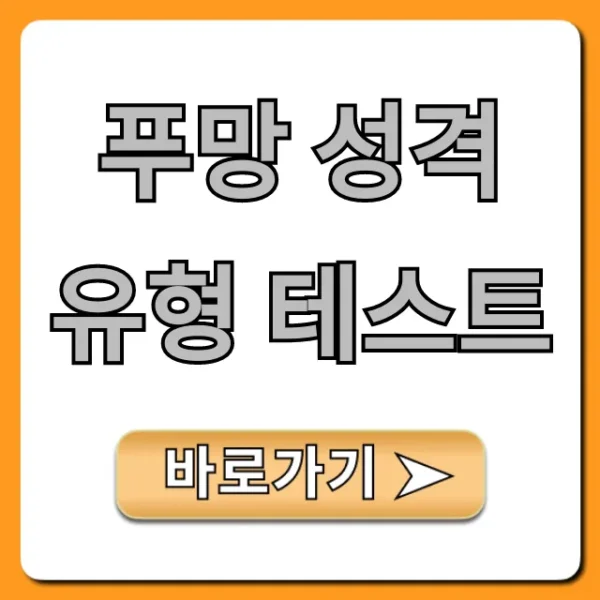 푸망 성격 유형 테스트 팩폭 결과 완벽 정리