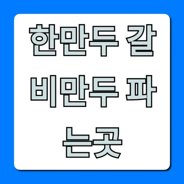 한만두 갈비만두 파는곳 최저가 구매처 총정리
