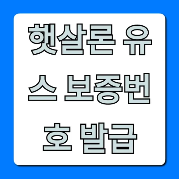 햇살론 유스 보증번호 발급, 신청부터 조회까지