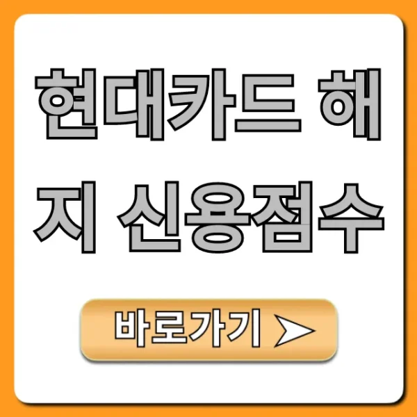 현대카드 해지 신용점수 떨어질까? 완벽 가이드