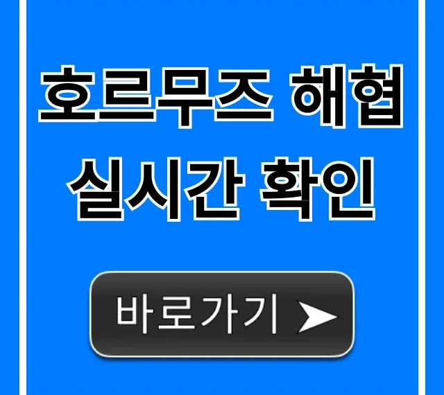호르무즈 해협 실시간 확인 방법 완벽 가이드