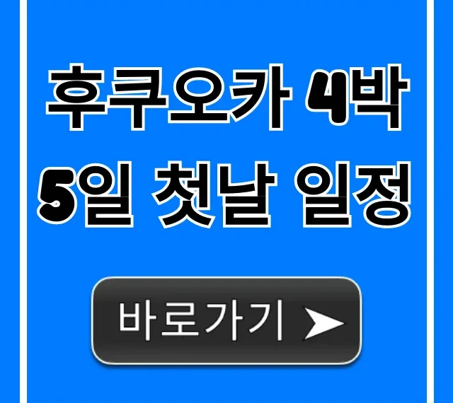 후쿠오카 4박5일 첫날 일정 완벽 가이드