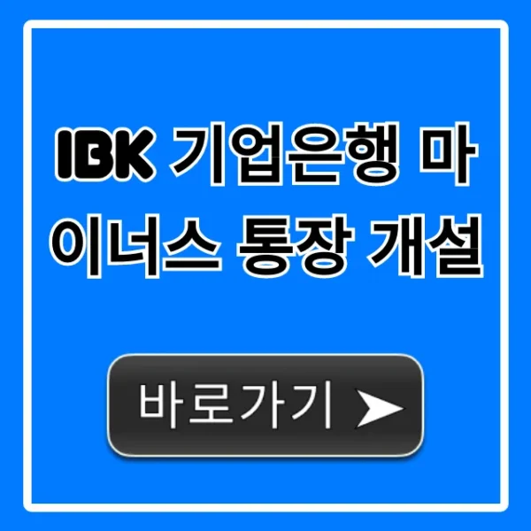 IBK 기업은행 마이너스 통장 개설: 조건 및 신청 방법 총정리