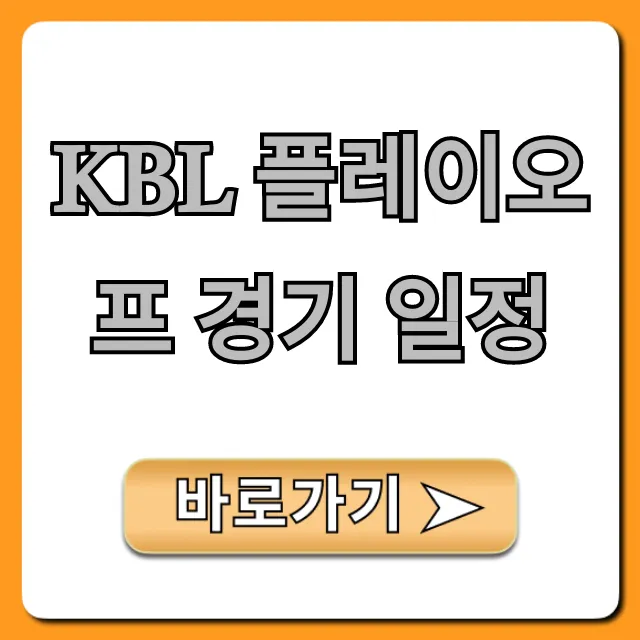 KBL 플레이오프 경기 일정 2024 대진표 총정리 KBL 플레이오프 경기 일정 2024 대진표 총정리