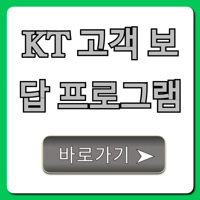 KT 고객 보답 프로그램 혜택 총정리 KT 고객 보답 프로그램 혜택 총정리