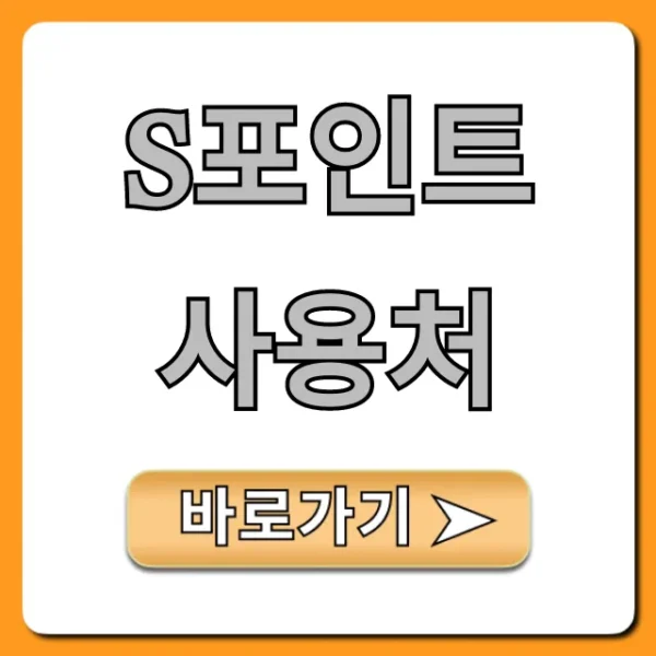 S포인트 사용처 100% 활용 꿀팁 총정리!