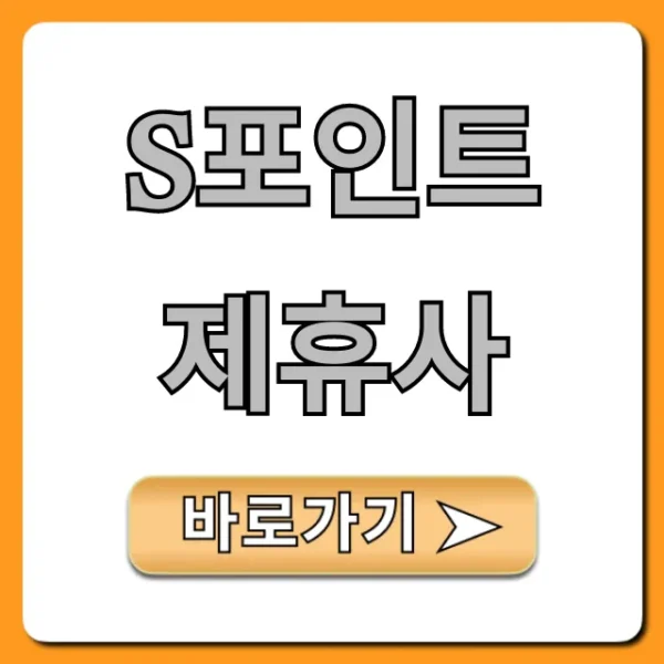 S포인트 제휴사 모든 사용처와 혜택 완벽 가이드