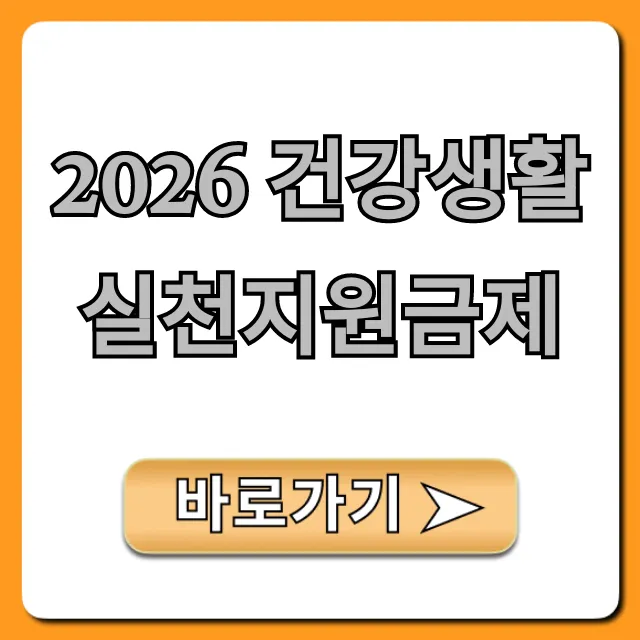 2026 건강생활실천지원금제 신청 혜택 완벽 가이드