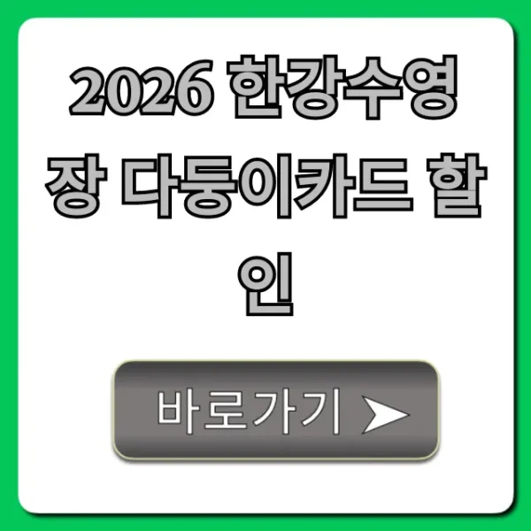 2026 한강수영장 다둥이카드 할인! 입장료 꿀팁 총정리