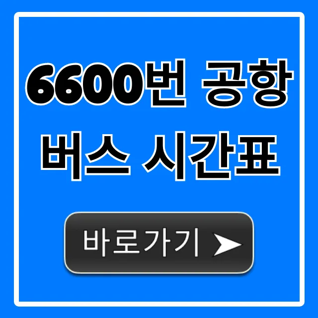 6600번 공항버스 시간표 최신 노선 요금 총정리