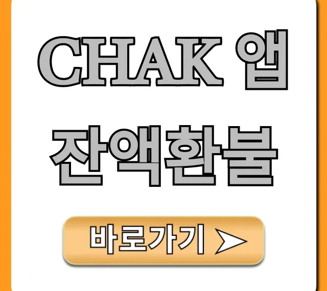 Chak 앱 잔액환불: 완벽 가이드 및 신청 방법