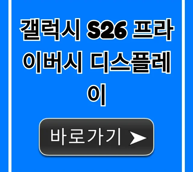 갤럭시 S26 프라이버시 디스플레이: 엿보기 방지 총정리
