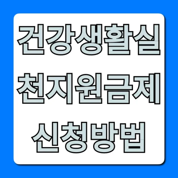 건강생활실천지원금제 신청방법, 대상 및 금액 총정리