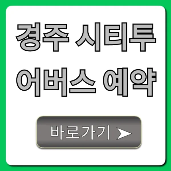 경주 시티투어버스 예약: 신청부터 코스까지 총정리