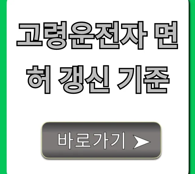 고령운전자 면허 갱신 기준 & 의무교육 완벽 가이드