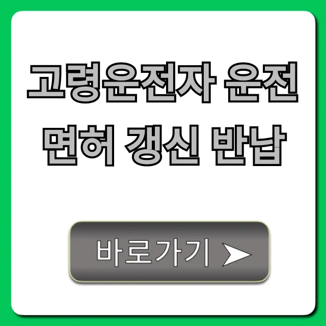 고령운전자 운전면허 갱신 반납 혜택 총정리