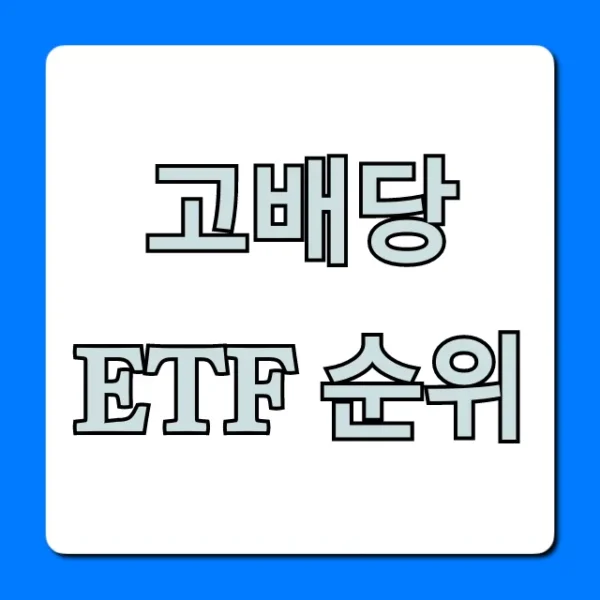 고배당 ETF 순위 2024년, 월배당 투자 종목 추천