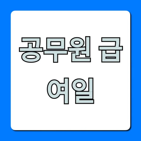 공무원 급여일, 월급 날짜와 조회 방법 총정리!