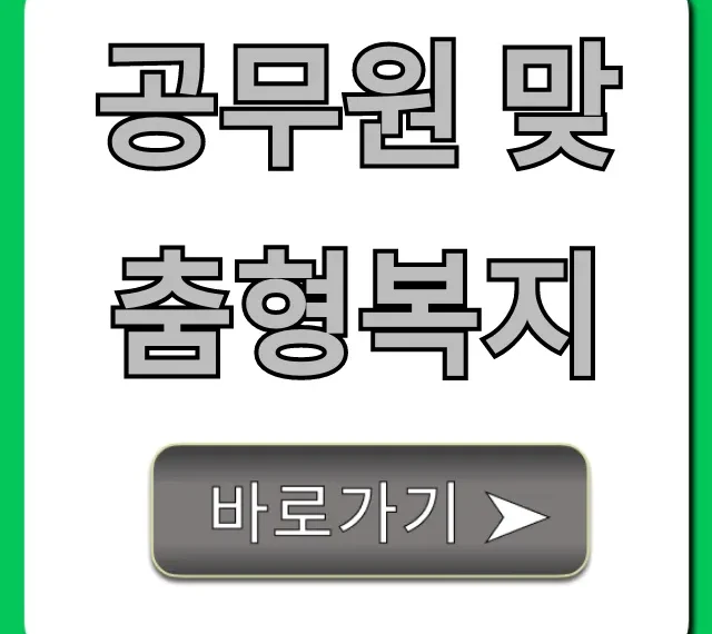공무원 맞춤형복지 총정리! 포인트 혜택 사용 꿀팁