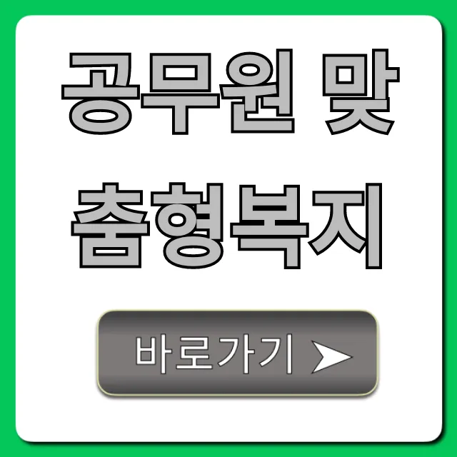 공무원 맞춤형복지 총정리! 포인트 혜택 사용 꿀팁