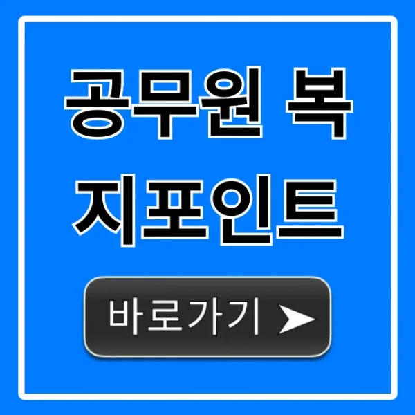 공무원 복지포인트 사용처 및 조회 방법 총정리