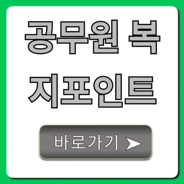 공무원 복지포인트 사용처 및 조회 완벽 가이드