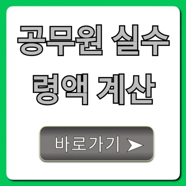 공무원 실수령액 계산 2024년 월급 총정리