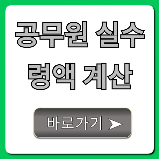 공무원 실수령액 계산 2024년 월급 총정리