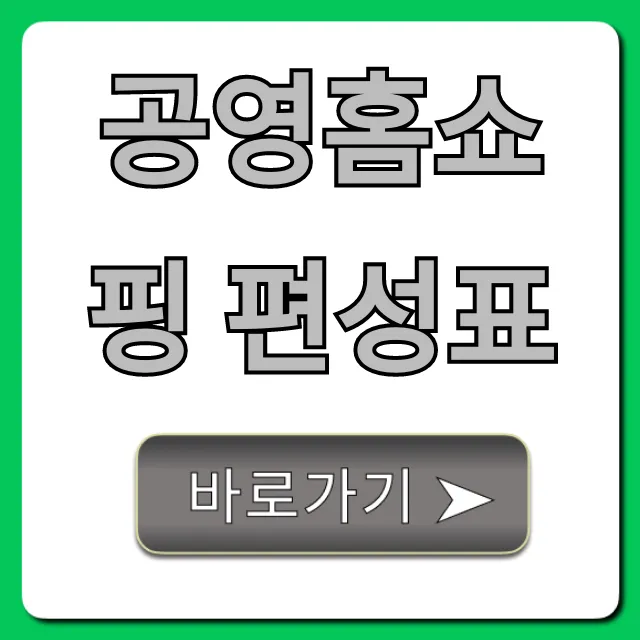 공영홈쇼핑 편성표 오늘 내일 실시간 총정리