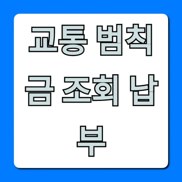 교통 범칙금 조회 납부, 인터넷으로 끝내는 완벽 가이드