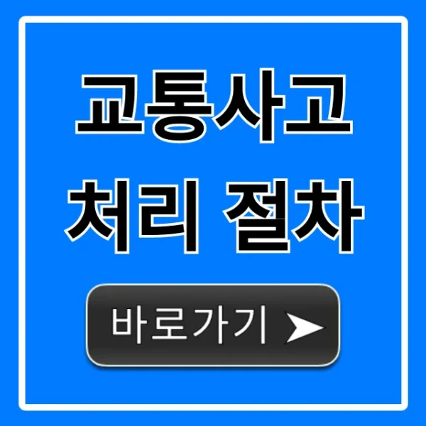 교통사고 처리 절차, 멘붕 없이 끝내는 보험처리 꿀팁!