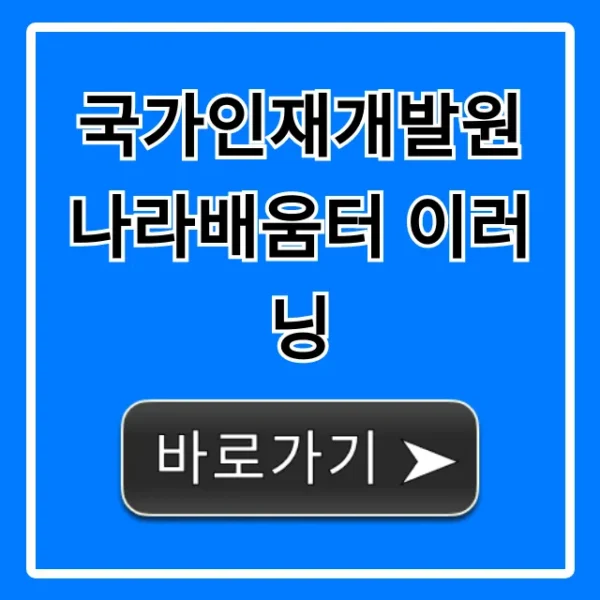 국가인재개발원 나라배움터 이러닝 꿀팁 완벽 가이드