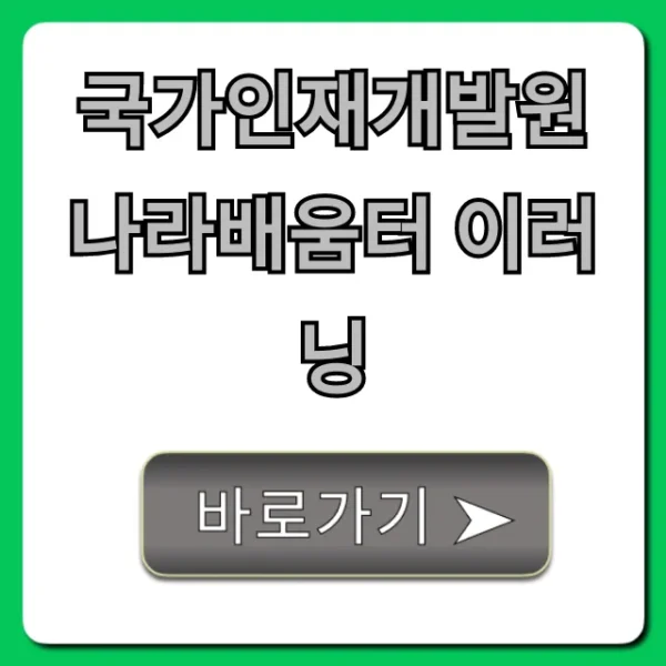 국가인재개발원 나라배움터 이러닝 이용 방법 총정리