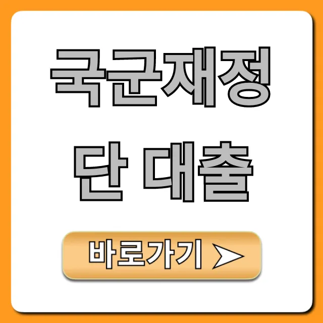 국군재정단 대출! 최저 금리 조건 확인