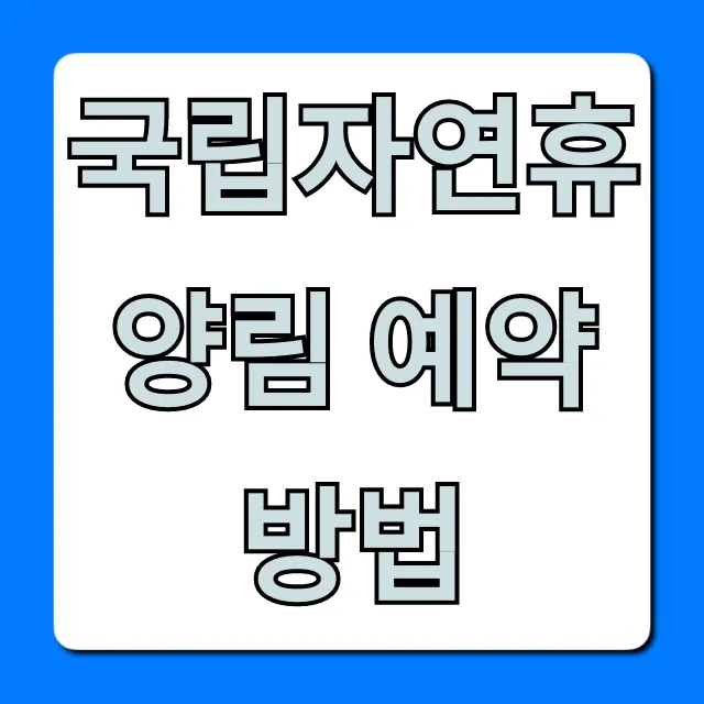 국립자연휴양림 예약방법: 성공률 높이는 꿀팁 총정리