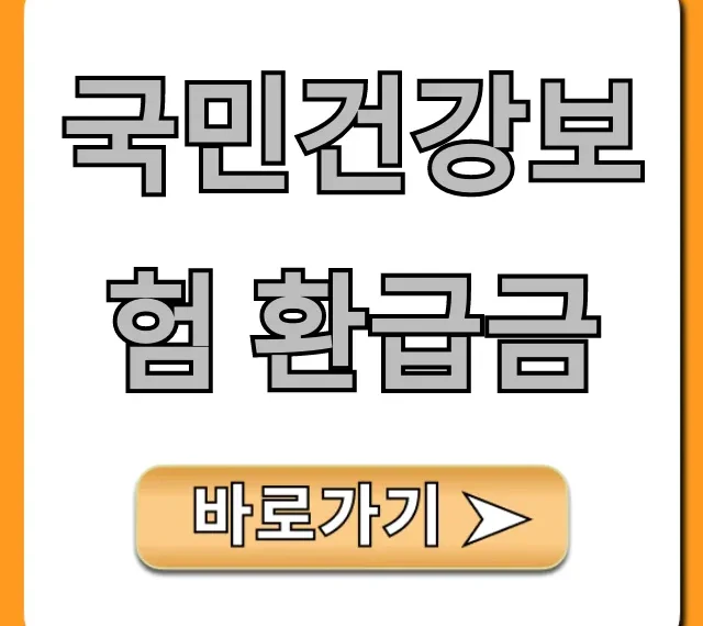 국민건강보험 환급금, 놓치면 손해! 조회부터 신청까지